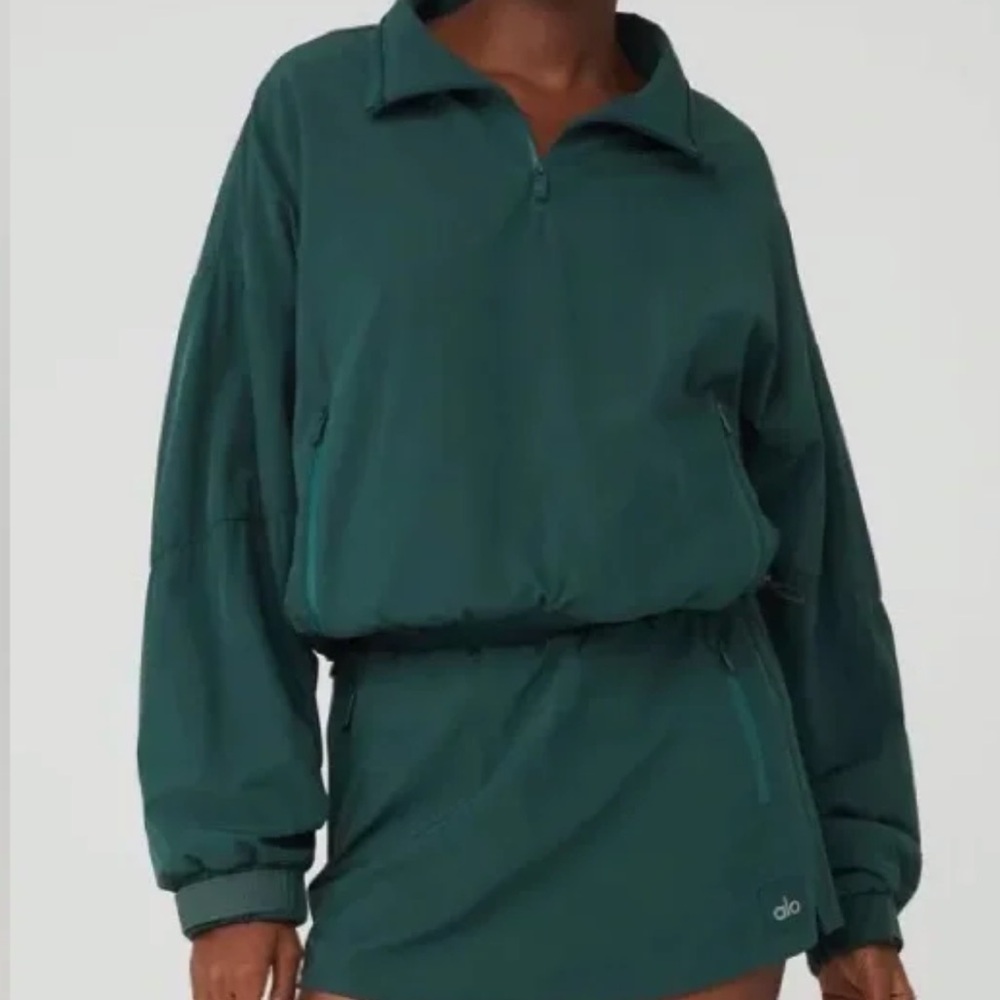 ALO YOGA cropped Elevation Midnight Green Jacket NWOT